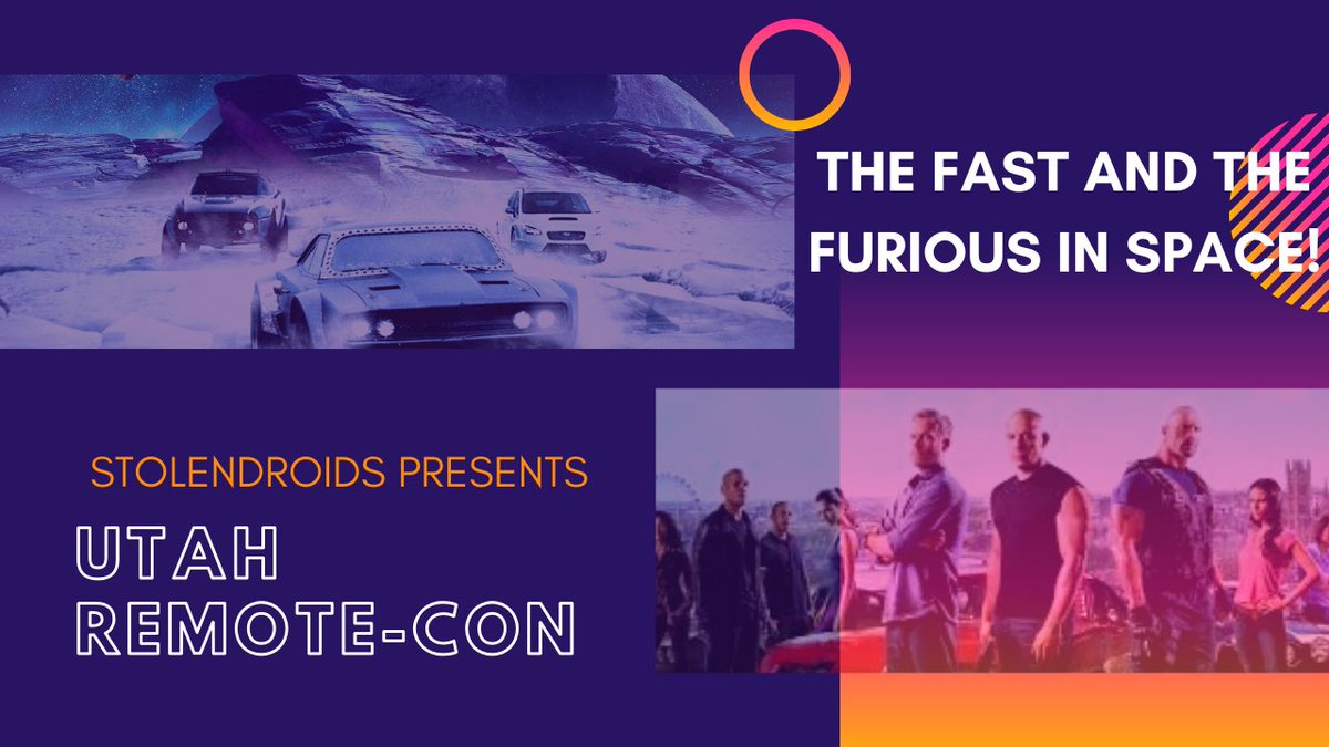 UtahRemoteCon's tweet photo. First Panel of our Monday lineup- Fast and Furious in Space! 10 am MDT- tomorrow! follow at YouTube: https://t.co/toxT32J8Tl @eilfmovies @Filmdanceplay @shadorunr @SLCNerd @MatineeHeroes #UtahRemoteCon #FastandFurious #CancerSucks https://t.co/0tgw59kKLb