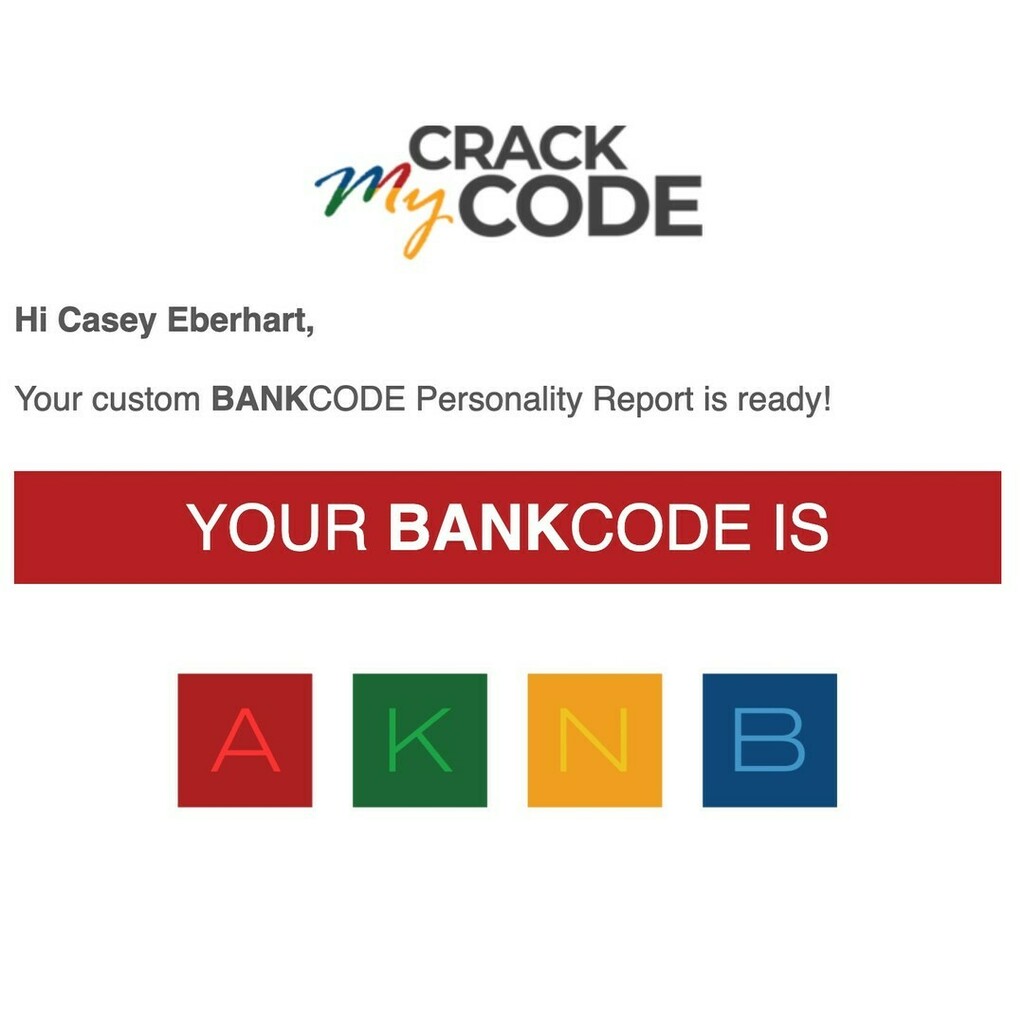 DoubleYourCheck's tweet image. Curious if you have ever tried to crack your own code?  #Bankcode is an interesting way to see how to better serve people based on their unique personality types! I am not affiliated at all, just took the little test to see mine. It is completely accurat… instagr.am/p/CEzUFehJyRT/