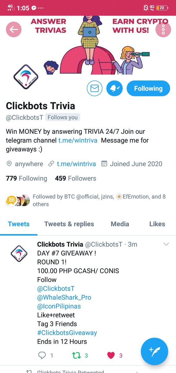 skyieee0's tweet photo. @ClickbotsT @WhaleShark_Pro @IconPilipinas @IanaMadeline @amazzzingpaul @MWhattea
#ClickbotsGiveaway https://t.co/D3ke5mKbyT