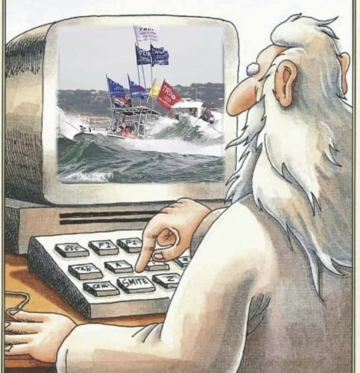 mrsmindyworkman's tweet photo. God at his computer🤣🤣 https://t.co/BEwDhjDUTC