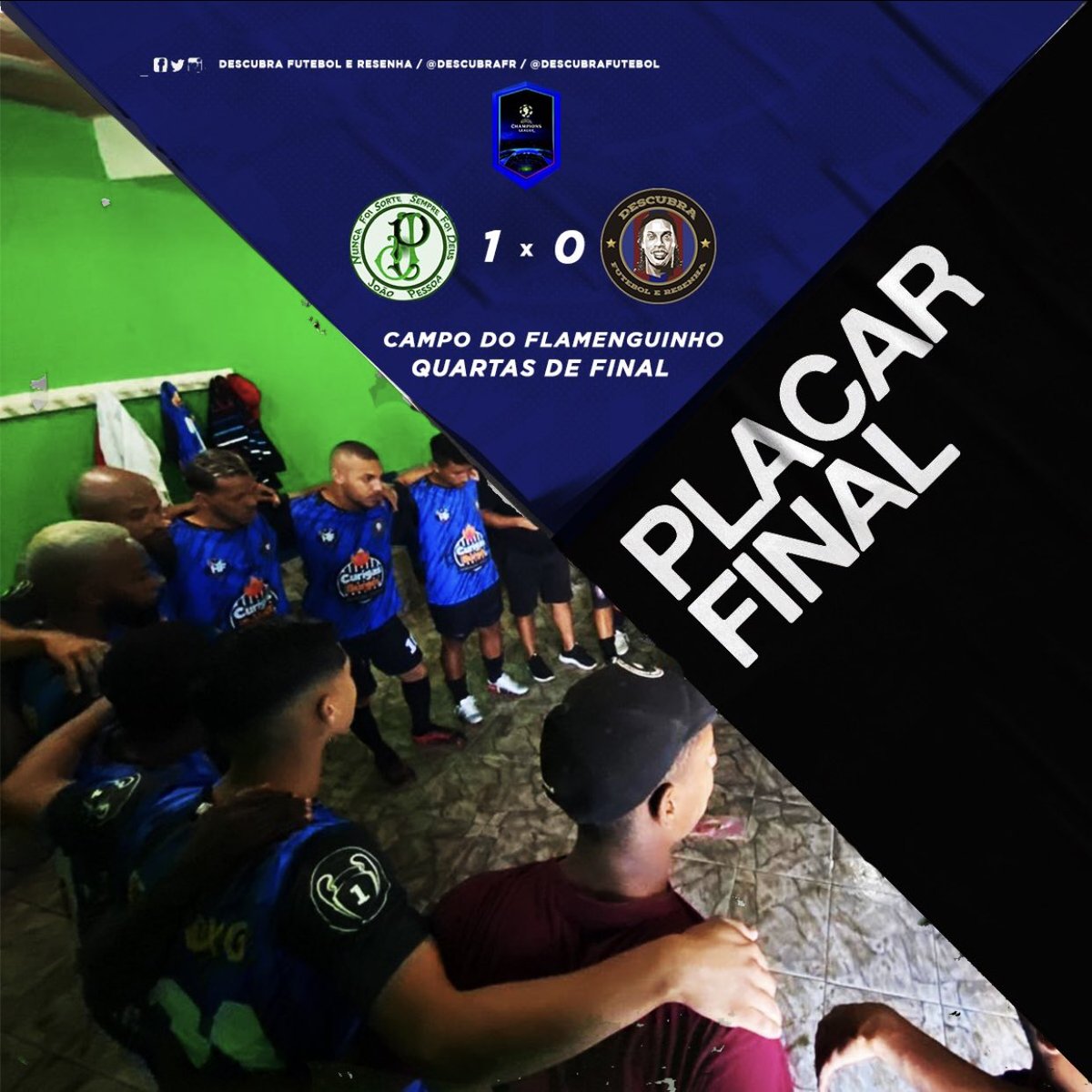 descubrafr's tweet photo. Fim de jogo ! Semana que vem o Descubra volta a campo para a partida de volta #DescubraEuSou #SouDescubra #VamosDescubra!! ⚫️🔵🙅🏾‍♂️ https://t.co/LtpKR9Slve