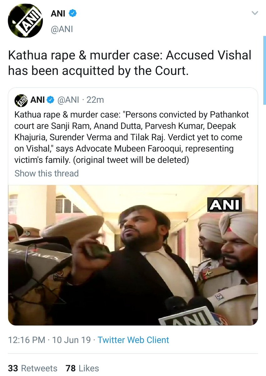 Rasode ka Factchecker  @zoo_bear attacked Opindia when it said that Vishal Jagnotra is being framed in Kathua Case.Did many tweets accusing Vishal.Court acquitted Vishal, he was wrongly framed.But  @factchecknet calls Opindia Biased, and Alt News is Fact Checker for them.