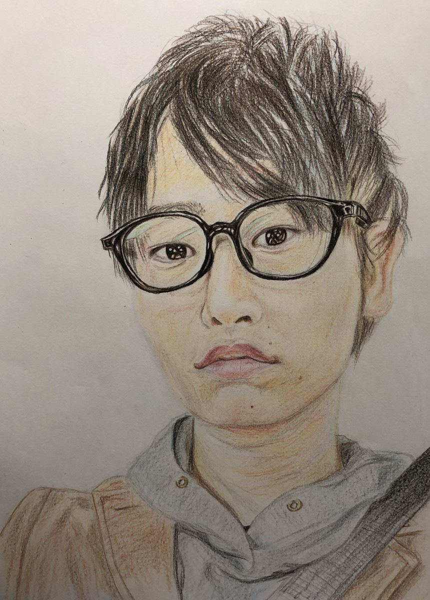 ドラン Twitterren ポコチャライバーのヤマカメさんからリクエストを受けて似顔絵を描かせていただきました イラスト 色鉛筆 色鉛筆イラスト 似顔絵 模写 ポコチャ Pococha ヤマカメ