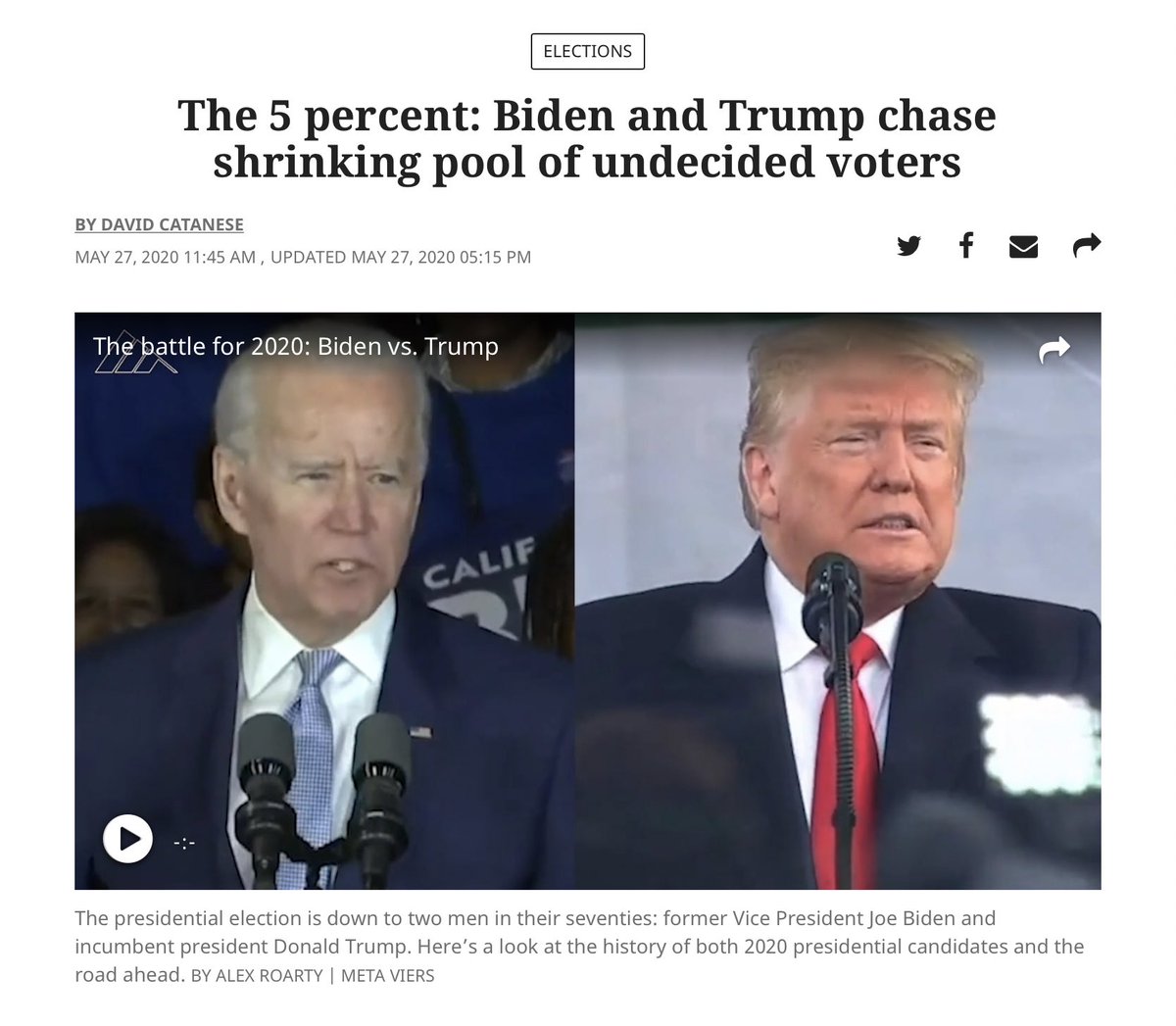 And here he is in May of this year being an "undecided voter," saying he actually didn't vote in 2016 and might not this time either: https://www.mcclatchydc.com/news/politics-government/election/article243023151.html