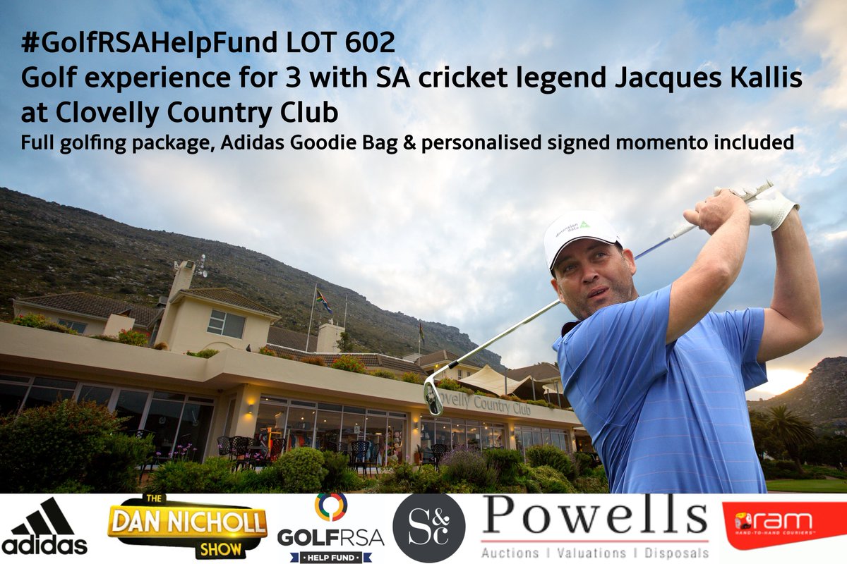 SAGDB1999's tweet photo. #GolfRSAHelpFund Auction - LOT 602
Don't miss out on the opportunity to treat 2 mates to a round of golf with none other than SA cricket legend @jacqueskallis75 at @ClovellyCC 🏌️🏌️♂️🏌️♀️
Check out this awesome deal & place your bid at
https://t.co/RkA3pWyXjT
#savelives #savejobs https://t.co/BoTQ9hndLV