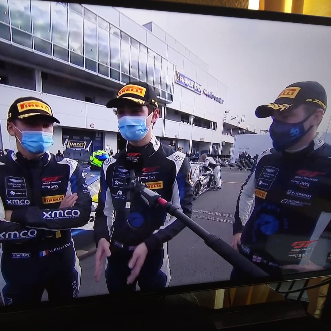 Petrolheadsarah's tweet photo. Huge congrats to @ValHasseClot @andrew_watson11 @jamespullracing on their mega victory in @GTWorldChEu #SilverClass &amp; #P12 o/a in their #159 @Garage_59 @AMR_Official #Vantage @nuerburgring They  raced superbly, the car never missed a beat! #podium #winners #GTWorldChEu 🙂🏁🏆🍾🎉 https://t.co/4Ylv18g3PK