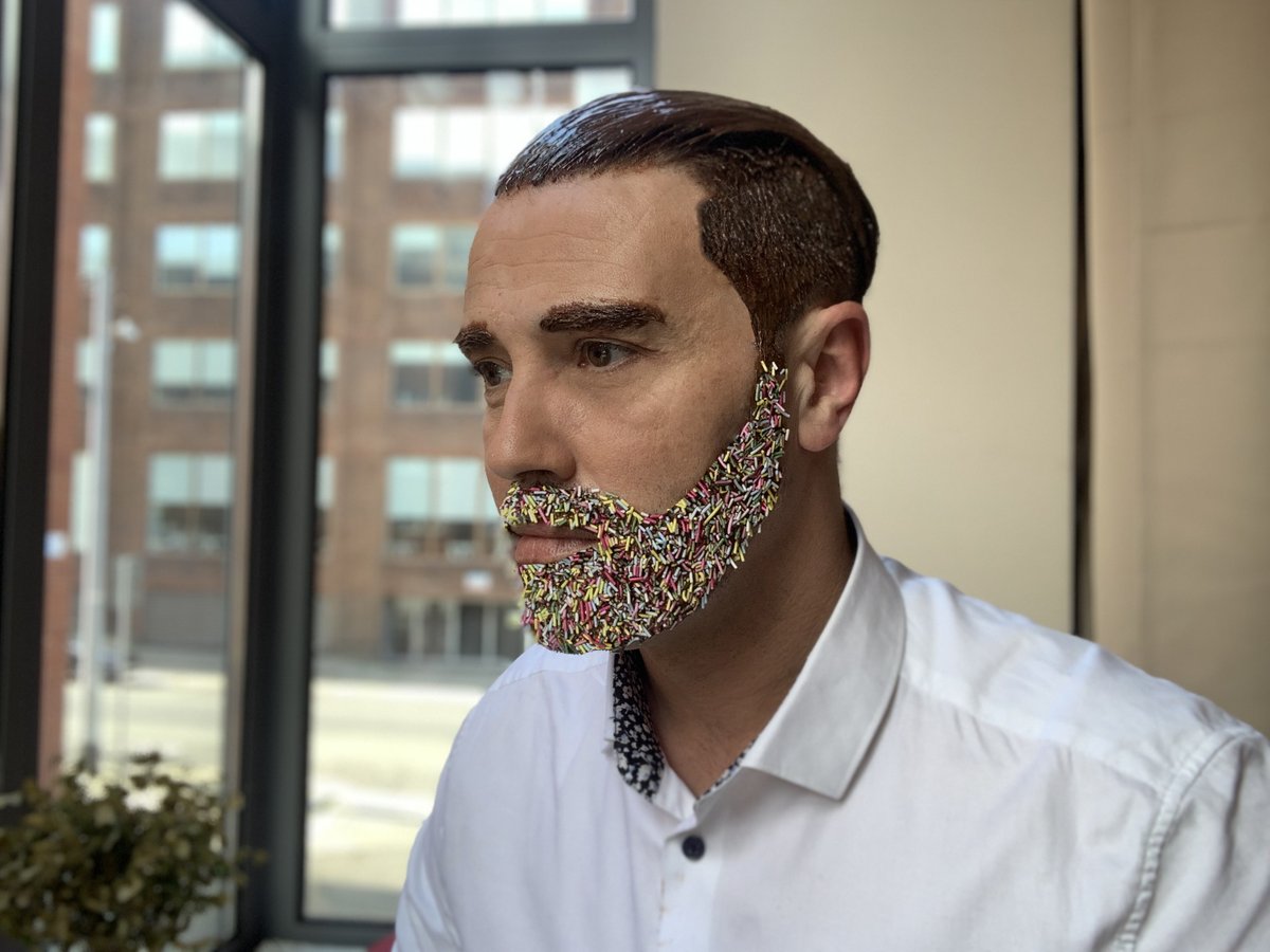 hypnomuscle's tweet photo. Something different for the weekend... #gunge #SugarDaddy #candybeard #sundayfun https://t.co/tnNarq75mX