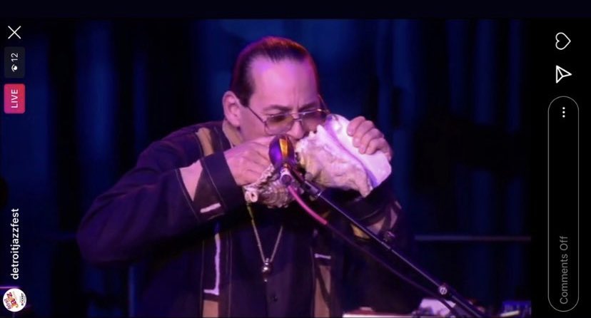 detroitjazzfest's tweet image. Dude played a sea shell! Steve Turre at the 2020 Detroit Jazz Festival 9/6/2020 #detroitjazzfest #DJF2020 #DJF41
