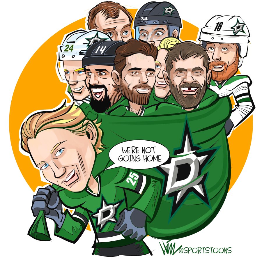 sportstoons's tweet photo. We’re not going home! #GoStars #WesternConferenceFinals #StanleyCupPlayoffs #NHL https://t.co/f8KClneJxu