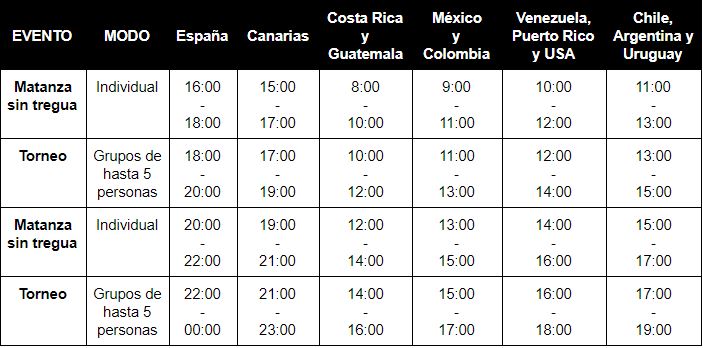 inkgambler_'s tweet photo. Bueno, ¿preparados para la purga?
Os dejo un recopilatorio con información importante sobre el evento de @SpainRP_.

HORARIOS:

En primer lugar, aquí tenéis los horarios de las diferentes fases y su equivalente en distintos lugares: https://t.co/ifElML1yaU