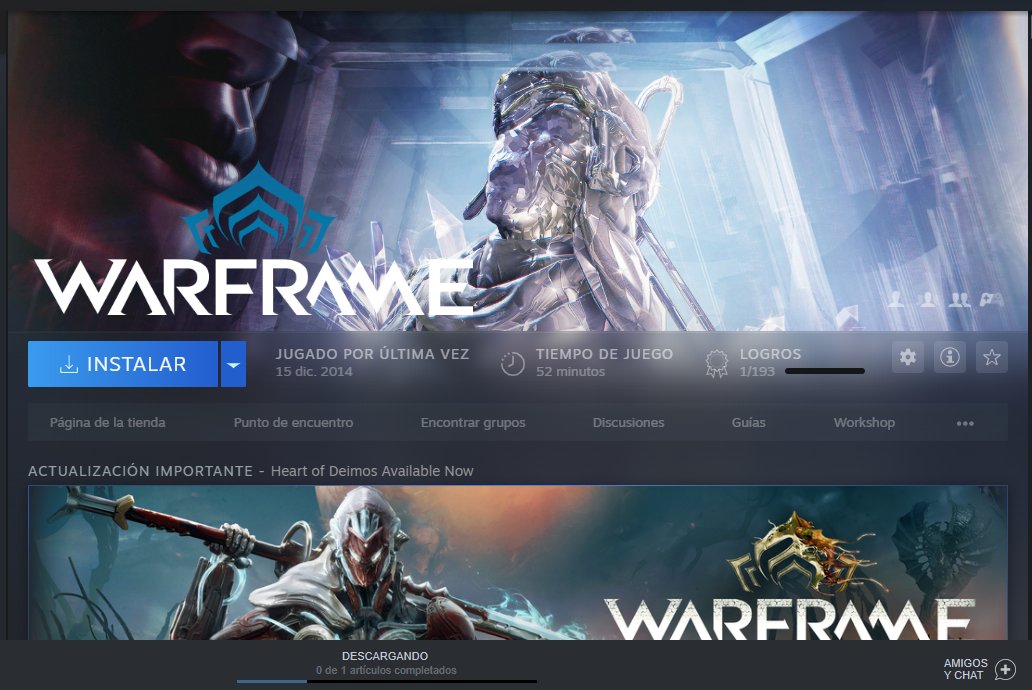 RayTrapi's tweet photo. Lo dicho, la última vez que jugué a #warframe fue hace 6 año y solo durante 52 minutos. Si no recuerdo mal fue un problema de máquina poco potente. Hoy le daré una segunda oportunidad. https://t.co/uXNMUxTiSn
