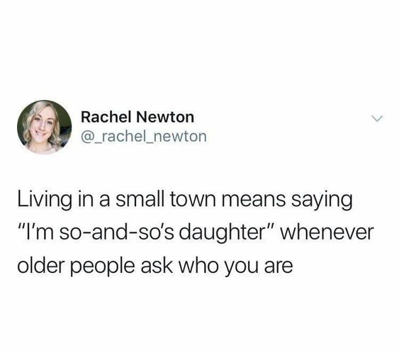 Followed by… “Oh, so then you must know INSERT NAME.” 🤣🤣 #smalltown #southernliving #southernisms #amwriting #amreading #weekendvibes #sundayfunny