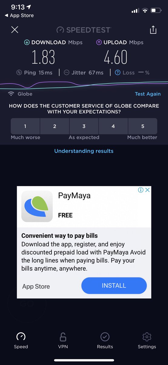 ch_deng's tweet photo. @talk2GLOBE my plan is upto 20mbps, that is 1899 a month. if the service is like this, almost throughout the entire month, are we to pay the same? https://t.co/rVxDWElaqz