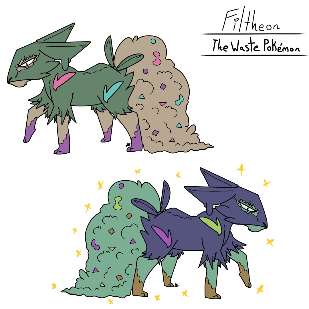 Skunkyspinda's tweet photo. Figured I might as well repost these two together.
#fakemon #fanpokemon #Fanevolution #eeveelution #faneevee https://t.co/yM8gRcbTCL