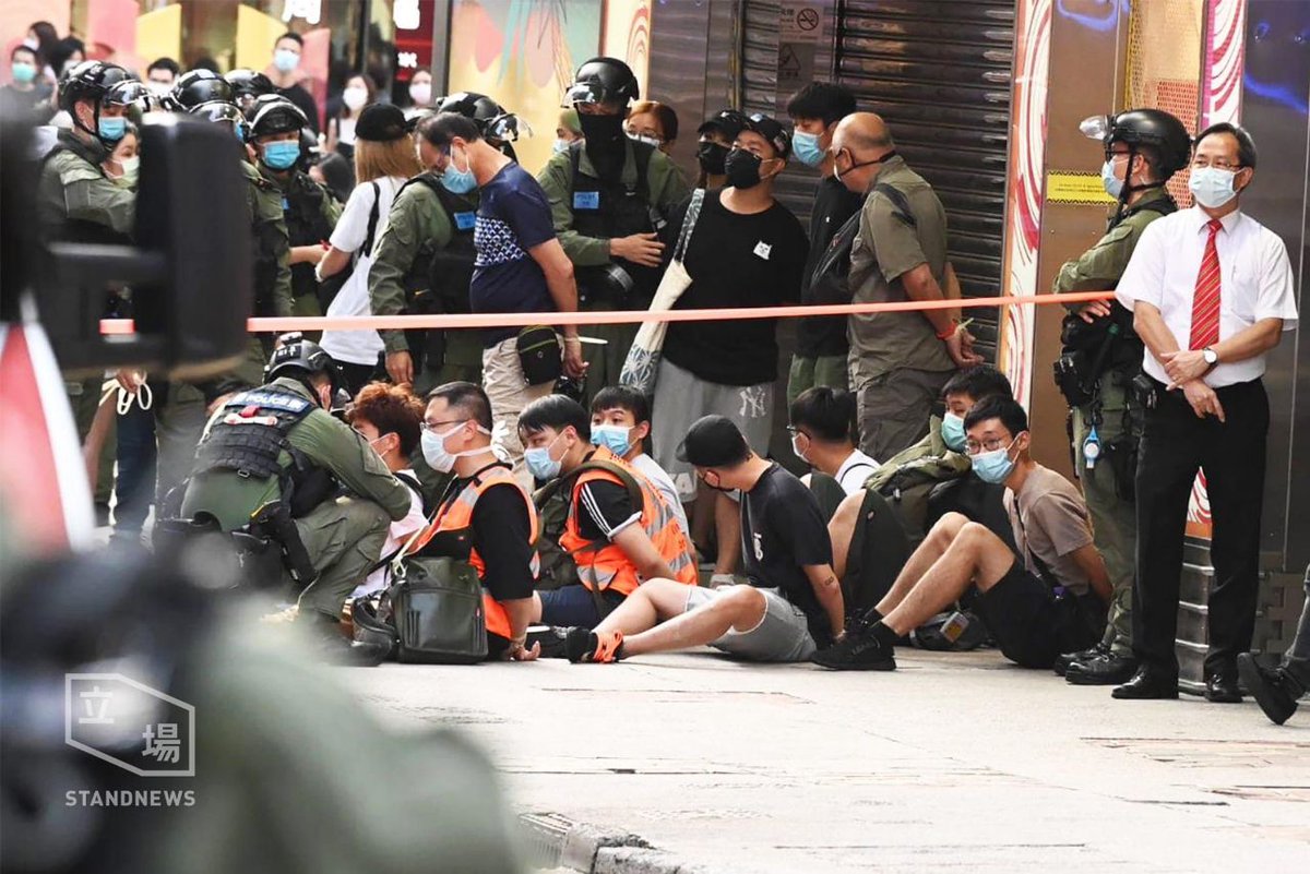 NoSurrenderHK's tweet photo. @nathanlawkc #HKPoliceBruality is getting worse when security law is implemented month ago. They lost control easily when HK ppl were just enchanting or even just passed by them. Elderly, girl, disabled ppl &amp; students are included in brutality. https://t.co/s7zQeQLL2x