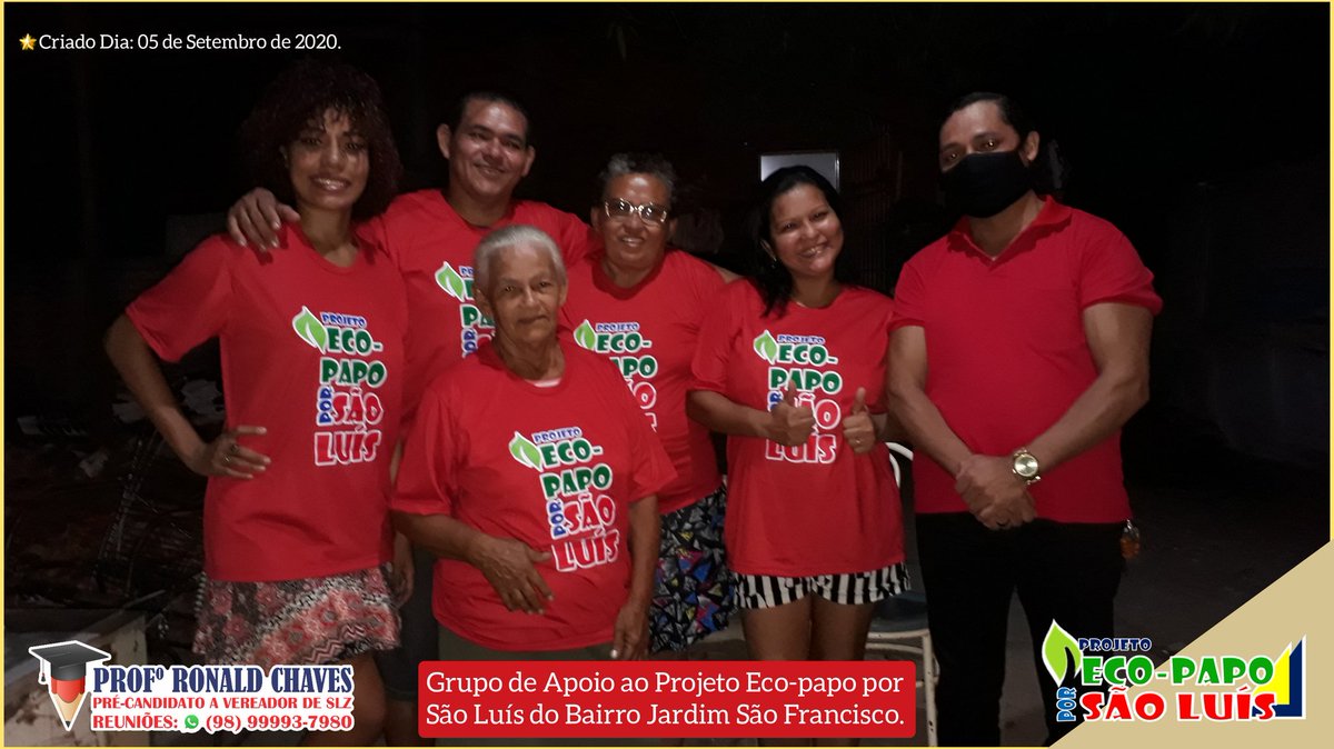 ma_resol's tweet photo. INFORMATIVO SOCIAL: ECO-PAPO POR SÃO LUÍS: Em 06 de Setembro de 2020.
A coordenação do Projeto Eco-papo por São Luís, Realizou mais uma importante reunião que culminou na adesão de mais um bom grupo de apoio ao aprojeto.
#EcopapoPorSaoLuis #ProfRonaldChavessMa https://t.co/zfjIaESifz