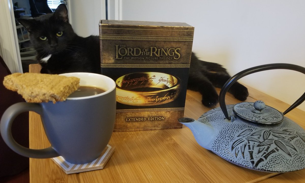 "Concerning Hobbits..."Tea and coffee along with the first of the Lembas lead us toward breakfast.  #LOTRFeast