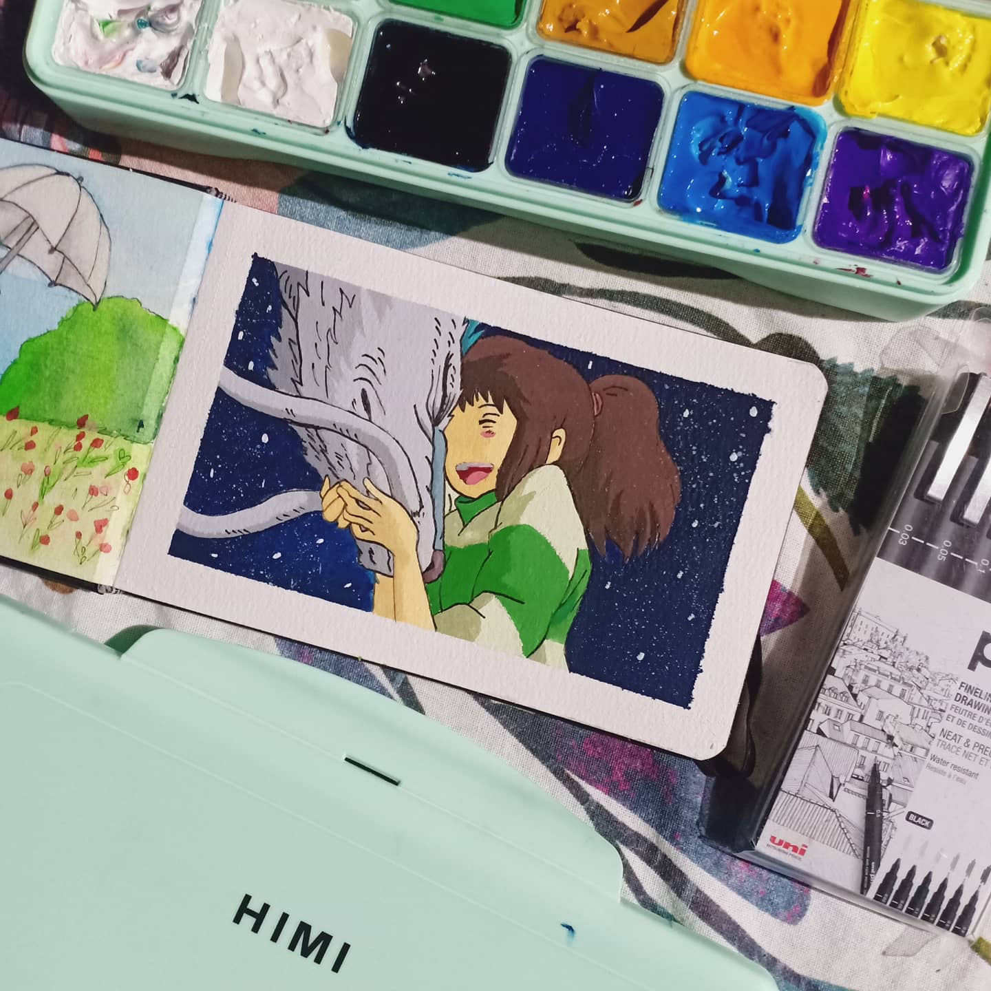 Himi Gouache Thoughts After a Year and Tips for Beginners + Painting  Spirited Away 