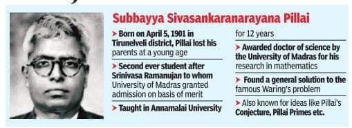 Pillai wasn’t as fortunate. Today, Pillai’s outstanding work is recognized only within the mathematical fraternity, not in the wider society.