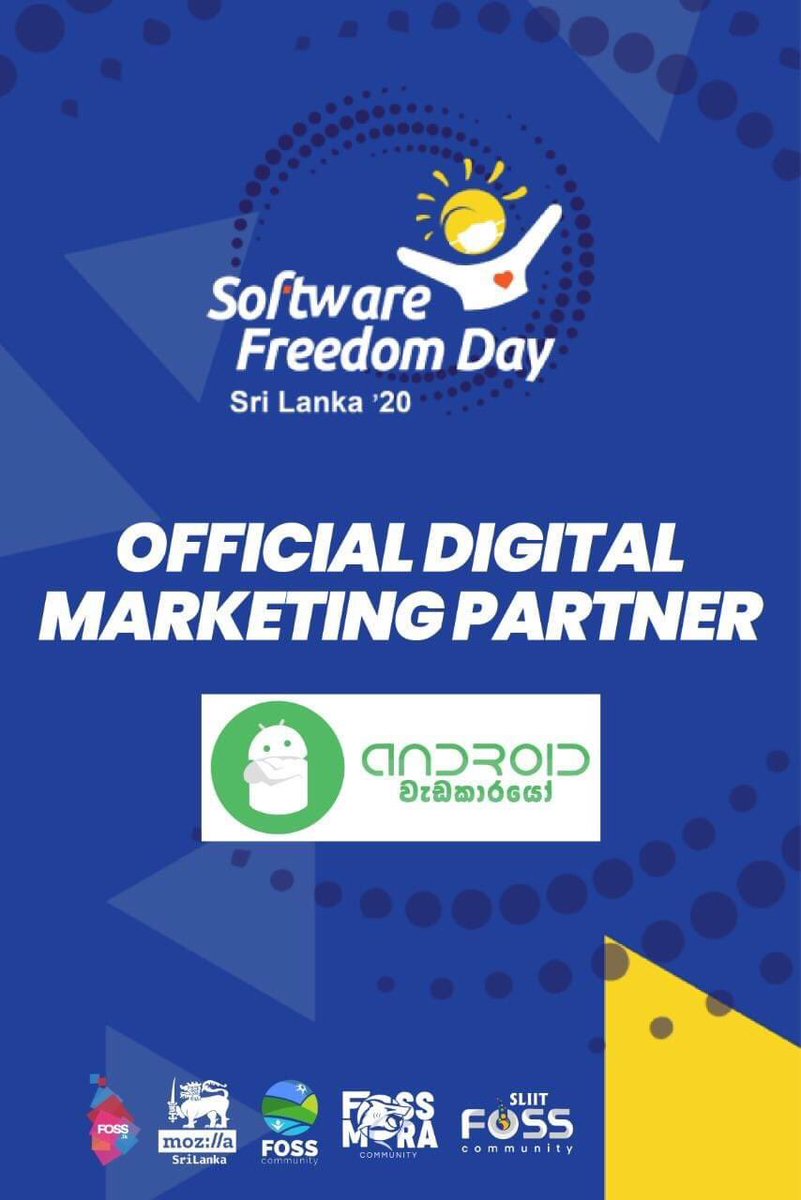 fossnsbm's tweet image. Warmly welcome our main digital marketing partner Android වැඩකාරයෝ! #sfdlk #sfdlk20
androidwedakarayo.com/software-freed…