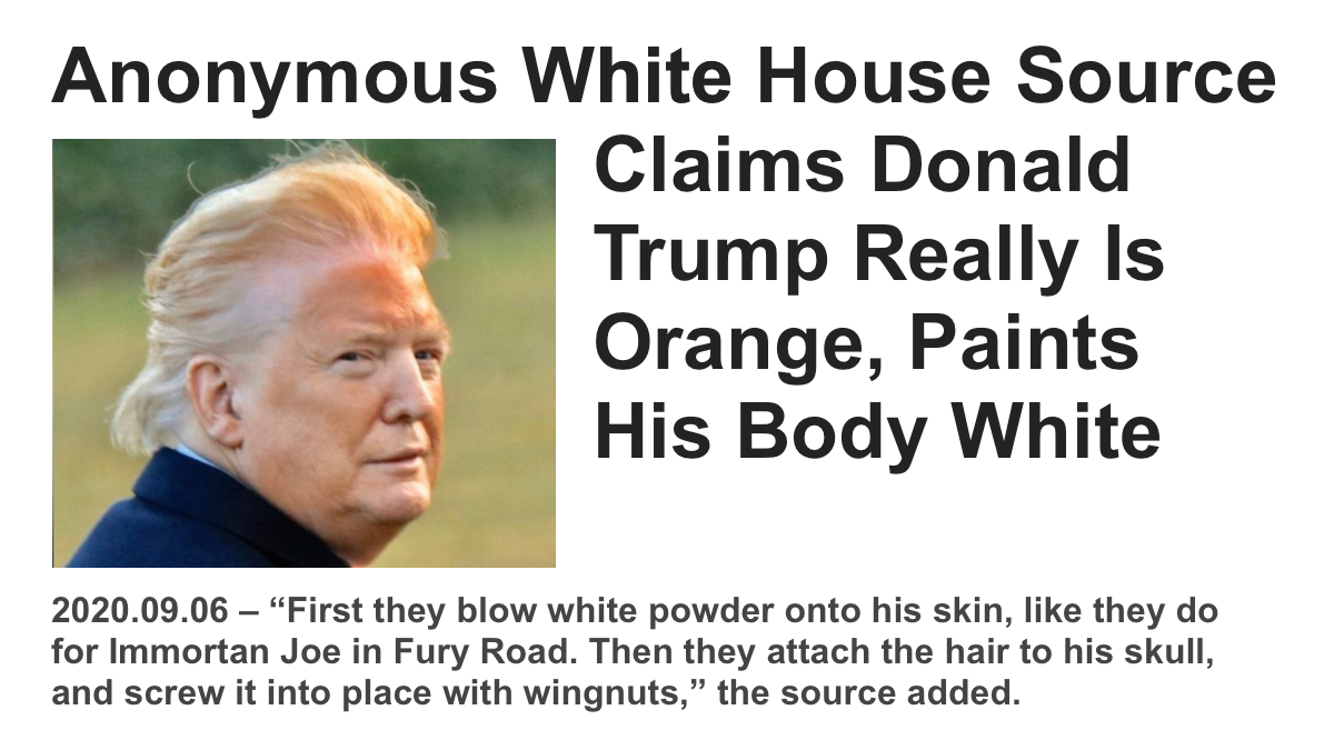 memeiswhatitis's tweet photo. @TheBabylonBee More from the secret, anonymous #WHSource : https://t.co/H05ASleDDZ
