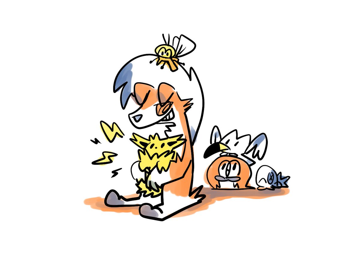 昼夜逆転してるので夜ルガルガンになってしまった イーブイにはかみなりのいし 加藤カトヲのイラスト