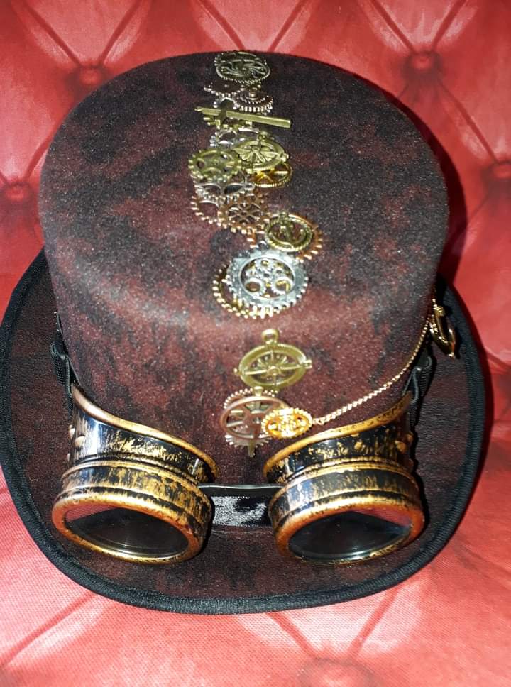 c_jools's tweet image. Steampunk hats all handmade can be purchased on eBay or facebook marketplace. #steampunk #steampunkfashion #steampunkhats