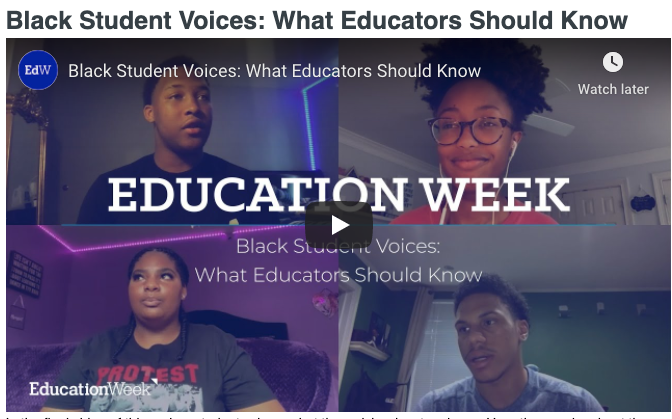 Students at the Center (@studentcntrhub) on Twitter photo As students joined demonstrations around the country against police abuse, <a href="/educationweek/">Education Week</a> spoke with 10 Black HS students from across the US about how issues of race and racism should be handled in schools. <a href="/madeline_will/">Maddy Will</a> <a href="/s_e_schwartz/">Sarah Schwartz</a> @cgewertz ow.ly/oyZ750BijPE As students joined demonstrations around the country against police abuse, <a href="/educationweek/">Education Week</a> spoke with 10 Black HS students from across the US about how issues of race and racism should be handled in schools. <a href="/madeline_will/">Maddy Will</a> <a href="/s_e_schwartz/">Sarah Schwartz</a> @cgewertz ow.ly/oyZ750BijPE