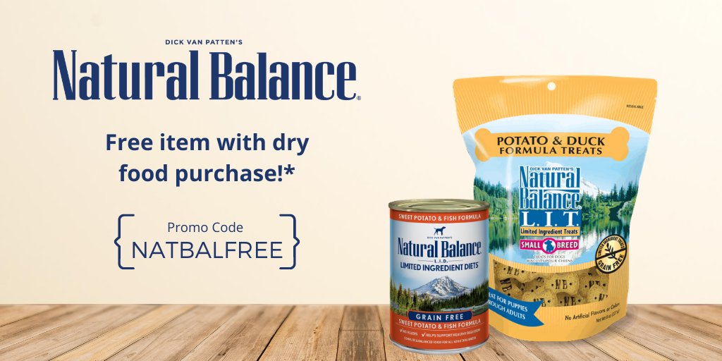 globalpetspei's tweet photo. For a limited time, receive free treats or wet food when you purchase any bag of Natural Balance dry dog food. To redeem, use promo code NATBALFREE during checkout. 🛒

https://t.co/xD0JgCUER1 https://t.co/jn9ZuUzo43