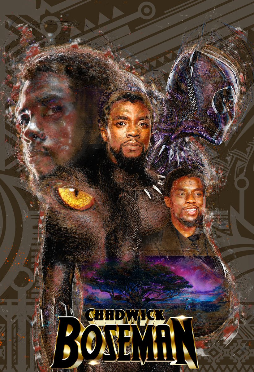 ElKisso's tweet photo. My tribute to #ChadwickBoseman #BlackPanther #TChalla https://t.co/YcJq49QgvC