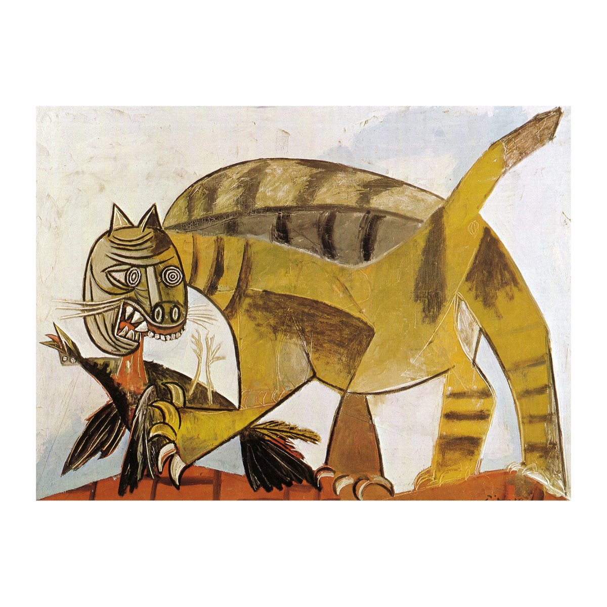 Artonapostcard Which Cat Is Your Favourite The White Cat Franz Marc Cat Devouring A Bird Pablo Picasso Dali Atomicus Salvador Dali And Philippe Halsman La Poete