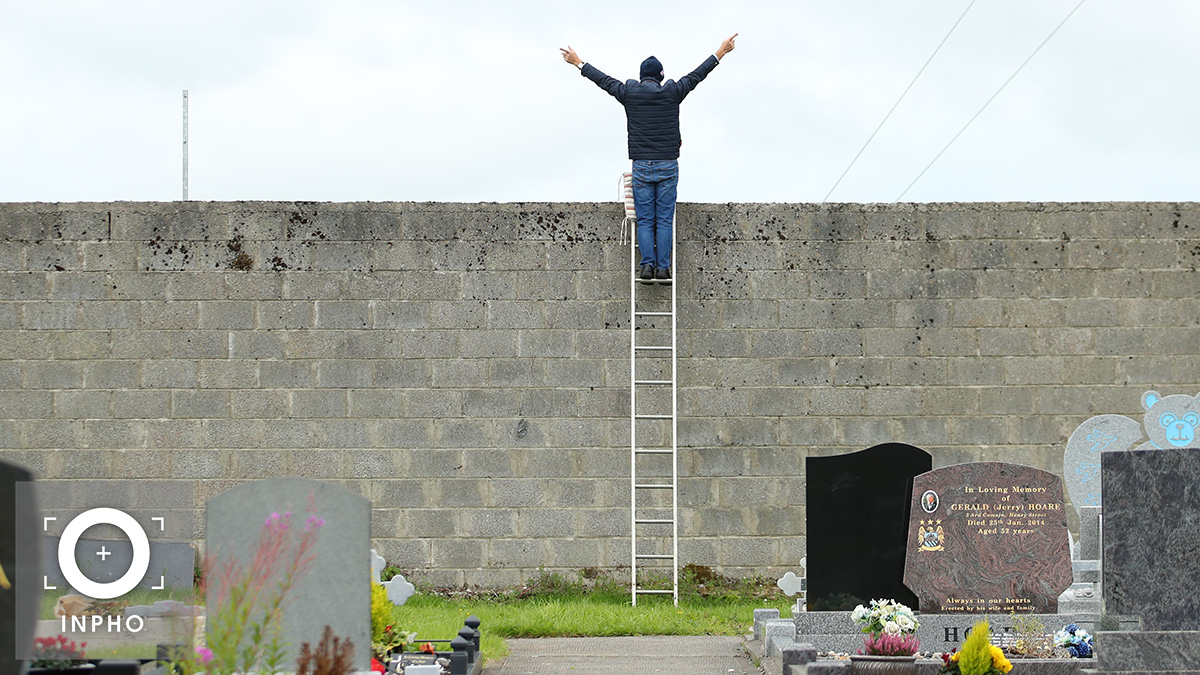 A Roscommon GAA fan watches as <a href="/StBrigidsRos/">St.Brigid's Gaa Club</a> &amp; <a href="/BoyleGAA/">Boyle GAA & LGFA</a> compete in the county Semi-Final