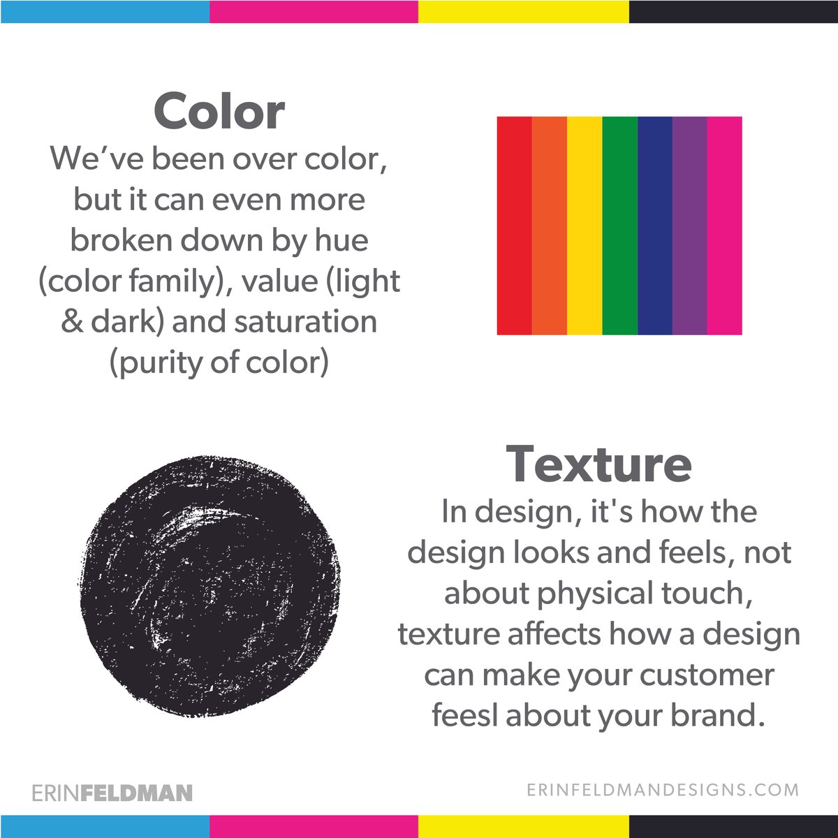 efeldmandesign's tweet image. This week our graphic design lessons continue with the structures of design.
What element surprised you the most?
#brandidentity #graphdesign #brand #graphicdesignlession #designeducation #arteducation #arttheory #typography #line #shape #colortheory #whitespace