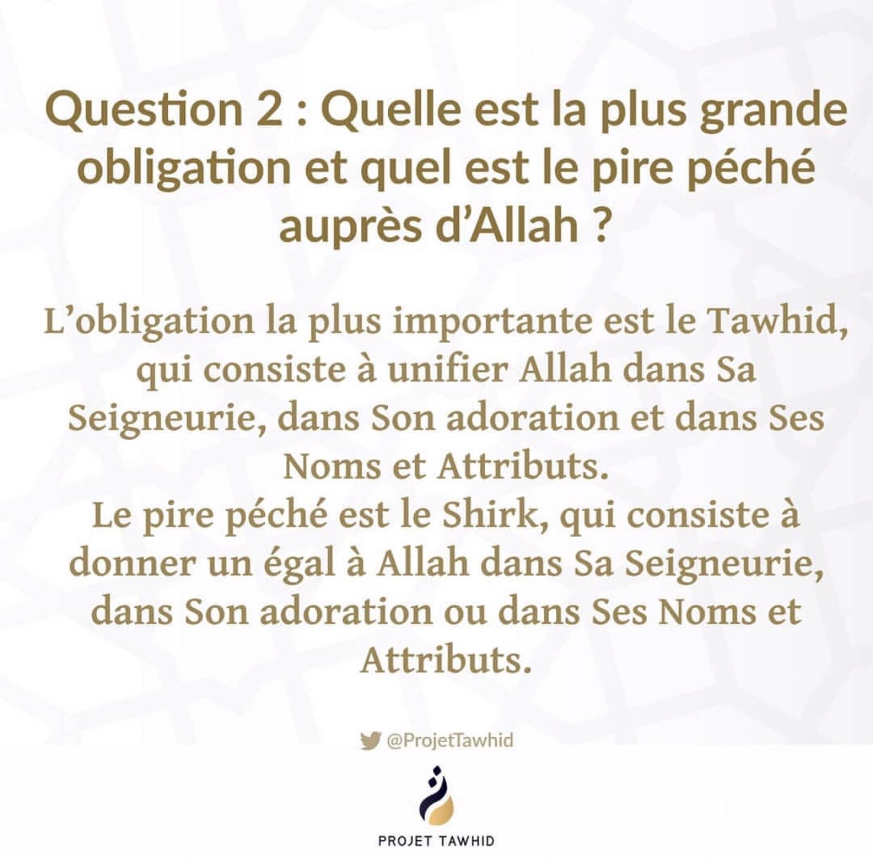 Le Livre Du Tawhîd L