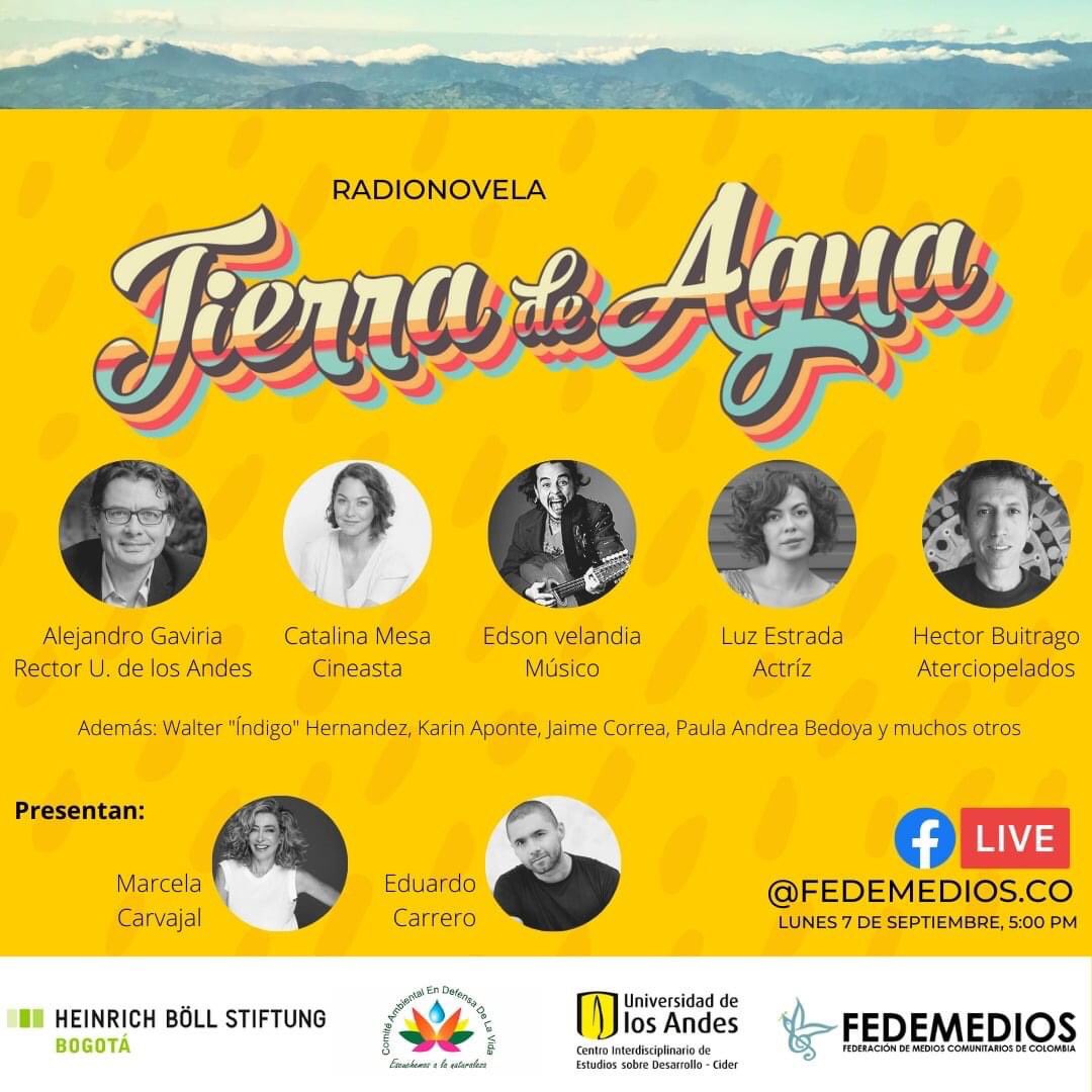 BoellColombia's tweet photo. [Lanzamiento] Radionovela Santa María de la Luz, Tierra de Agua, en podcast; con Marcela Carvajal y Eduardo Carrero; música: Edson Velandia, Sistema Solar. Héctor Buitrago, defensoras del territorio del suroeste antioquieño, Santurbán y Cajamarca, y Alejandro Gaviria https://t.co/DjCpU3KjeE