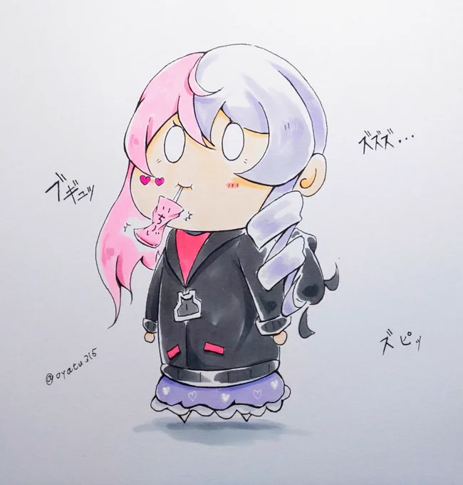りゅうせい(@ryusei_oekaki) 様 指名ありがとうございます。
普段あまり リレーものやらないのですが、過去のアナログ絵投稿?ということで。恐縮ながら私も 可愛いやつを。
指名…… ま、まぁ、も、もう拡散してそうだし。いっか。笑 
