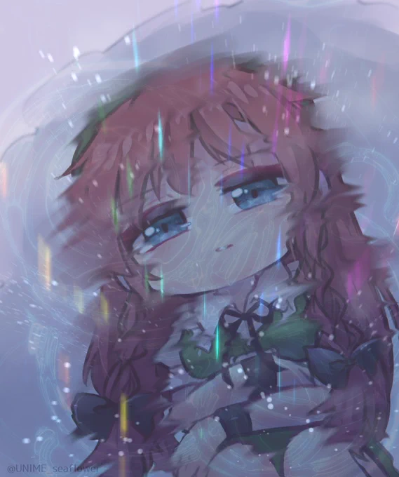 #深夜の真剣お絵描き60分一本勝負
彩雨 