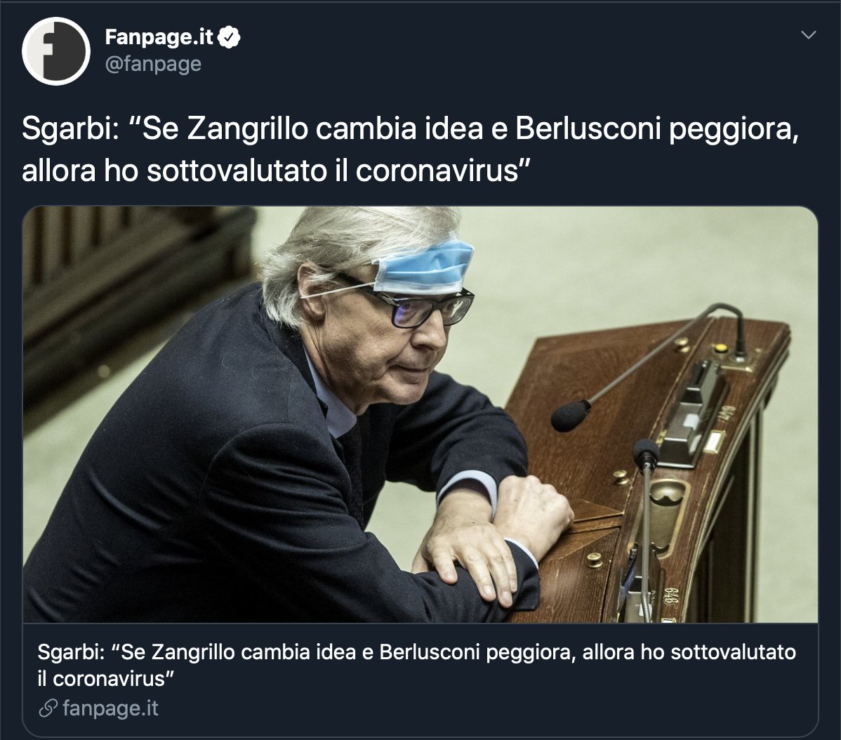 giuliocavalli's tweet photo. Eccoli i privilegiati e i cretini spiegati perfettamente: «se qualcosa non mi tocca allora non esiste, se mi tocca pretendo che sia una priorità nazionale»

Così l'ago della bilancia diventa Berlusconi, solo lui, tutto lui, come se non valessero niente le altre migliaia di morti. https://t.co/oaP1VrHB8T