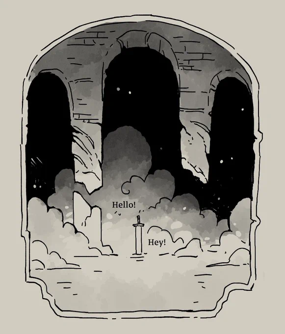 You come across a pesky voice while traversing through the dungeon. Do you take this fellow with you?

#Swordtember 