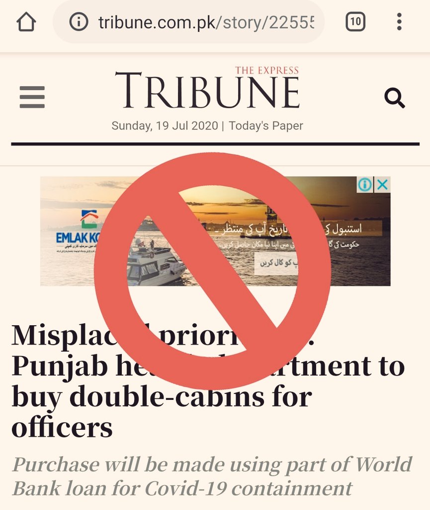 Tribune did a whole story during the peak of Covid-19 re misplaced priorities of  @GOPunjabPK which was proven to be a fake as well.15/