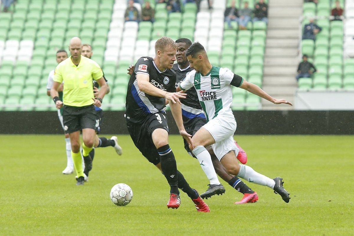 fcgroningen's tweet photo. Afgelopen! FC Groningen speelt gelijk tegen 1. Bundesligaclub Arminia Bielefeld. 

Robben bracht de FC op voorsprong, Consbruch maakte nog voor rust gelijk. 

1-1 eindstand. 

#groarm https://t.co/CfpIzCeUF2