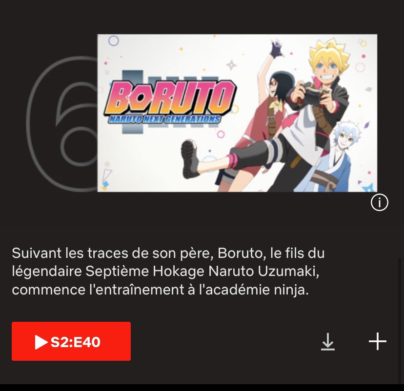 BORUTO APARECEU NO CATÁLOGO DA NETFLIX ! 