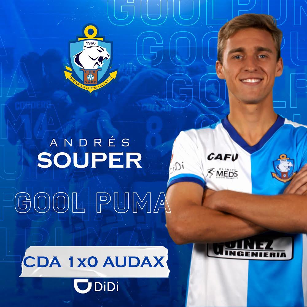 ClubAntofagasta's tweet photo. EL ESPARTANO 🤩
¡Qué golazo de Souper para abrir el marcador en el #CyB! 😍😍😍
¡Vamos por el segundo, equipo!🤘🏻
#CDA #VamosCDA #CDAAUDAX #JuntosHaremosHistoria https://t.co/M0PGLFLGJi