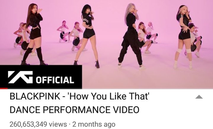 bpyoutubedata's tweet photo. [🎉200906] BLACKPINK - 'How You Like That' DANCE PERFORMANCE VIDEO has now surpassed 260M views on YouTube!🔥

🔗: https://t.co/dwyokbJZt5
#BLACKPINK #HowYouLikeThat
@BLACKPINK @ygofficialblink https://t.co/TedP5SJvO1