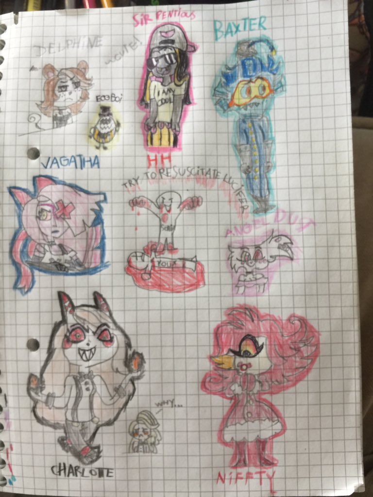 RitaRockstarz's tweet photo. Pen: I AM COOL!
me:😍
#hazbinhotelvaggie #HHvaggie #HAZBINHOTELCHARLIE #HHCHARLIE #HAZBINHOTELNIFFTY #HHNIFFTY #HAZBINHOTELANGELDUST #HHANGELDUST #HAZBINHOTELBAXTER #HHBAXTER #HAZBINHOTELSIRPENTIOUS #HHSIRPENTIOUS #HAZBINHOTELEGGBOI #HHEGGBOI #HAZBINHOTEL #HH #HazbinHotelFanart https://t.co/z9bjKZOmrQ
