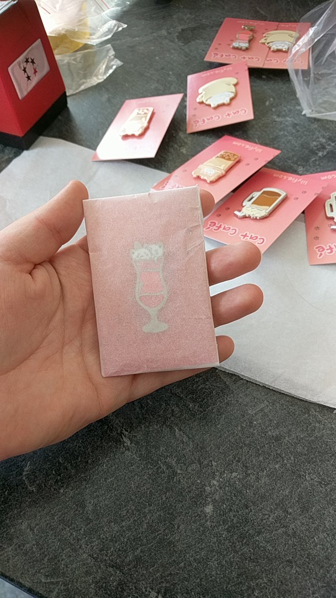 Lily_Fie's tweet photo. Went to FedEx yesterday to pick up my enamel pins early, didn't want to wait for Monday post 😋 Packaged all of the Kickstarter pledges, feel free to order yours now to get them shipped by Monday! https://t.co/33LYDwbD01 https://t.co/Odzv2cP1Dy