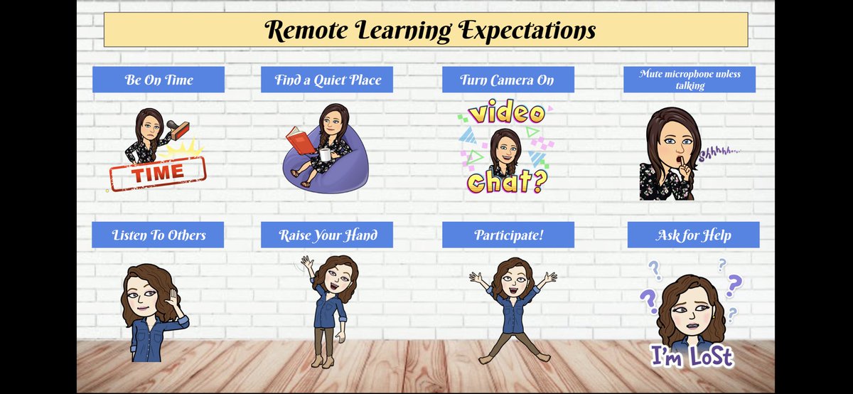 Bitmoji #2: Remote Learning expectations - helpful reminders! 🤗