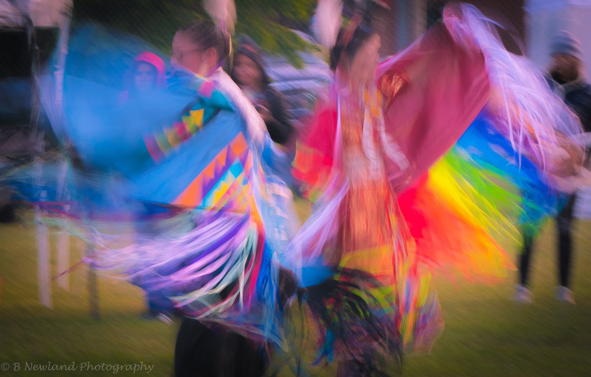 Fourth 906 Day Photo: Fancy shawl dancers at the Bay Mills Pow Wow. The Yoop is the homeland for Lake Superior Ojibwe People. Not just the past. But today, and tomorrow.