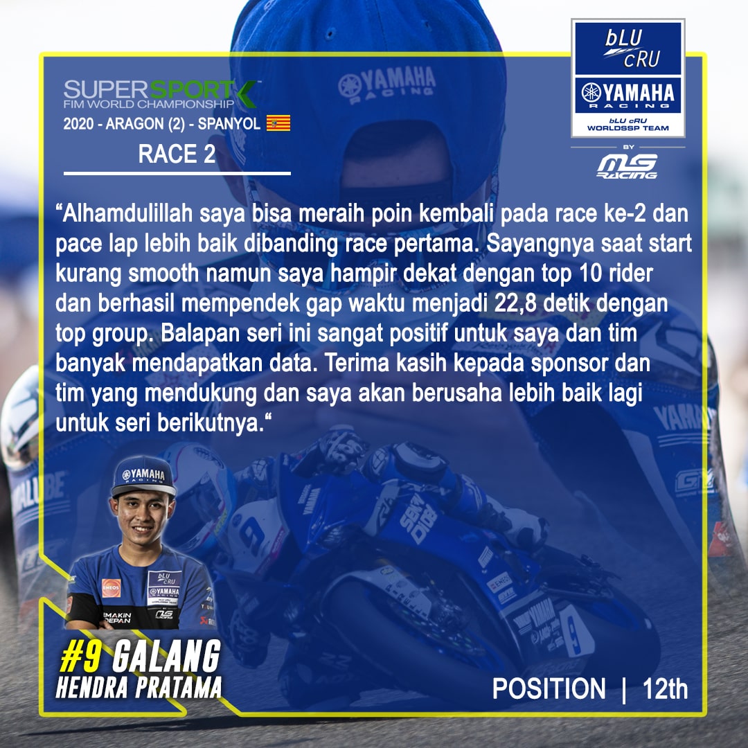 🗣 : <a href="/GalangHendra551/">GalangHendra55official</a> , #TeruelWorldSBK 🇪🇦, komen Race 2 !

#ENEOS #UntukMerahPutihSemakinDiDepan #YamahaRacing #YamahaRacingIndonesia #YamahaFamily #YamahaGasspoll #RevsYourHeart #SemakinDiDepan #YZFR6 #WorldSSP #WorldSBK #bLUcRU #bLUcRUWorldSSP

📸 : Yamaha Racing