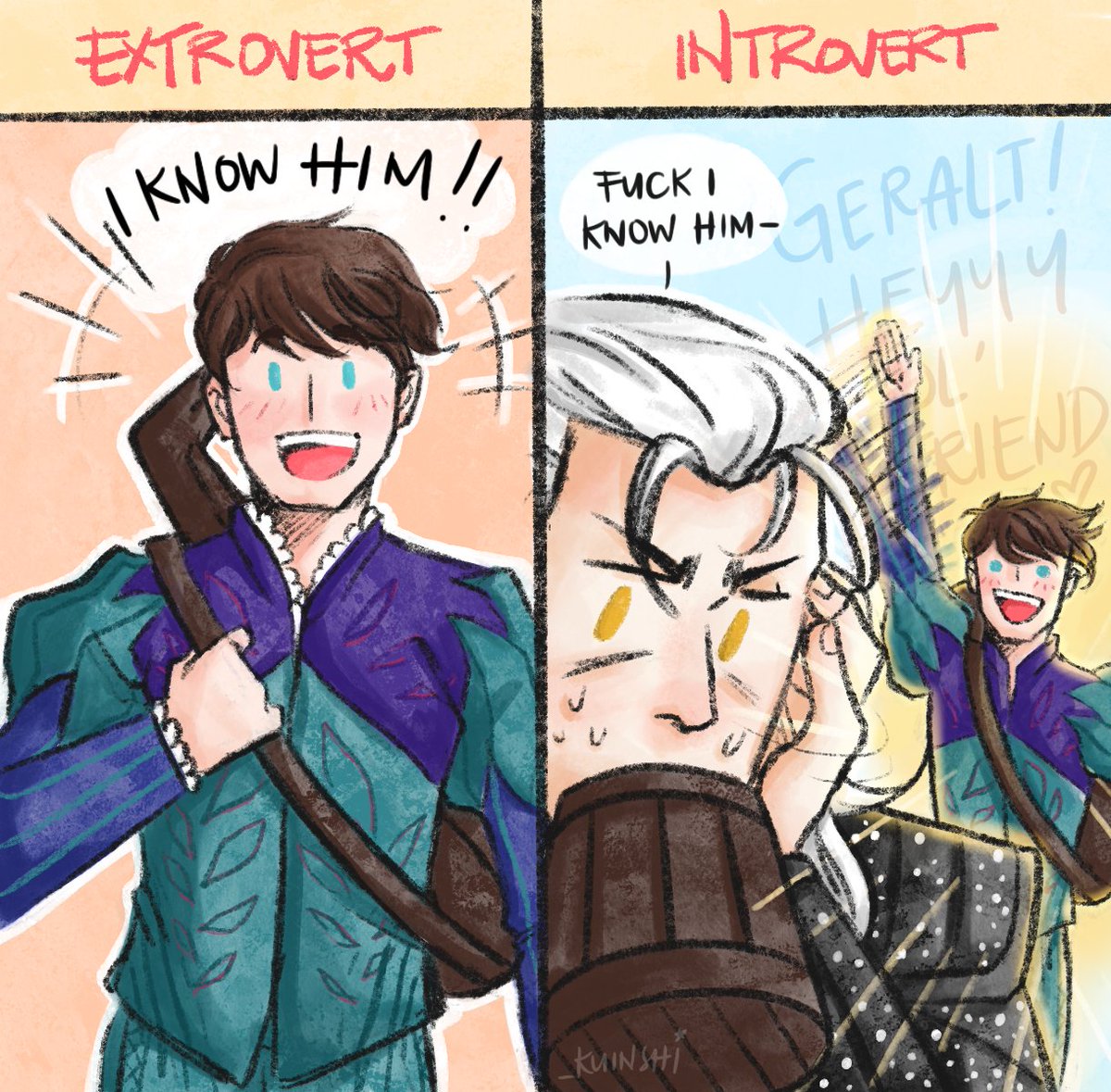 _kuinshi's tweet image. Extrovert / Introvert
#Geraskier #TheWitcher